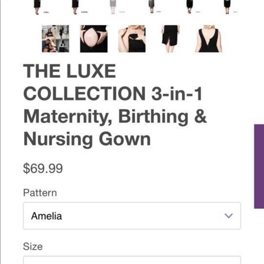 Birthing / Nursing Gown by Dressed to Deliver